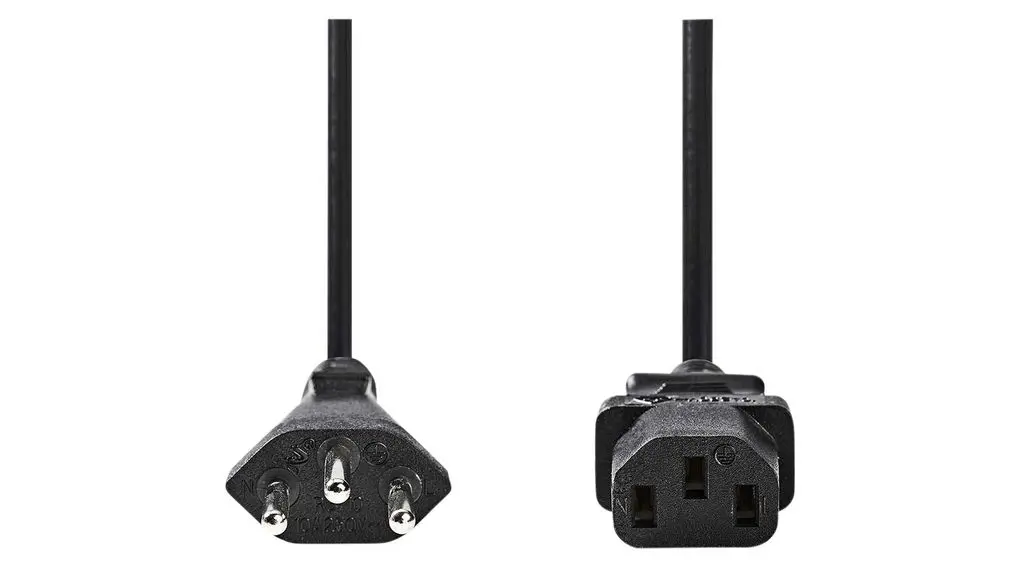 Produktfoto 1 von RND H05VV-F Netzkabel, 3-adrig Schwarz /Ø 6.5 mm Außen-ø , 1.8 m, 250 V, Polyvinylchlorid
