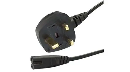 Produktfoto 1 von RND Netzkabel, 2-adrig Schwarz, 1.8 m, 250V, Polyvinylchlorid