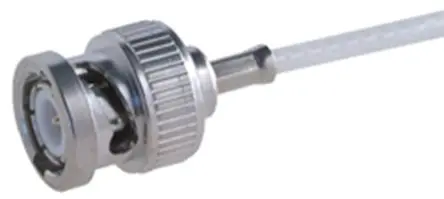 Produktfoto 1 von Huber+Suhner 11_BNC Stecker Koaxialsteckverbinder Runder Koaxial-Steckverbinder, Kabel, IDC, für RG58C/U-Kabel, 50 Ω