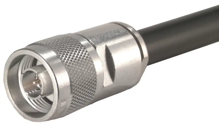 Produktfoto 1 von Huber+Suhner 11_N Stecker Koaxialsteckverbinder Runder Koaxial-Steckverbinder, Kabel, IDC, 50 Ω Crimpbefestigung, Gerade
