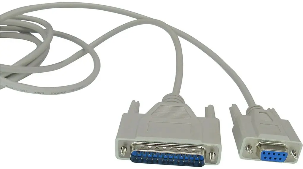 Produktfoto 1 von RND RND Serielles Kabel / D-Sub, 9-polig Buchse / D-Sub, 25-polig Stecker, 3 m, Grau, RoHS