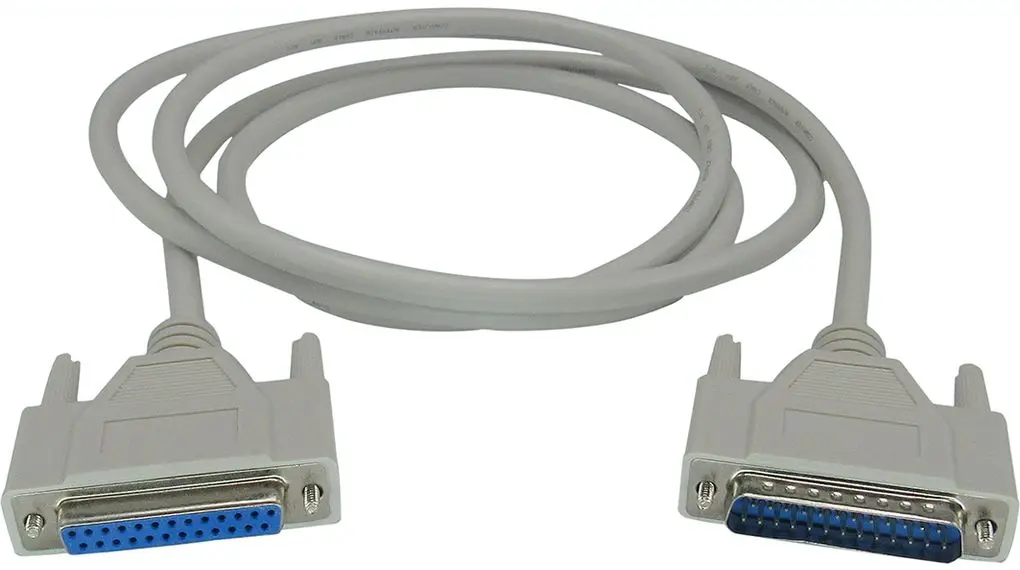 Produktfoto 1 von RND RND Serielles Kabel / D-Sub, 25-polig Stecker / D-Sub, 25-polig Buchse, 1.8 m, Grau, RoHS
