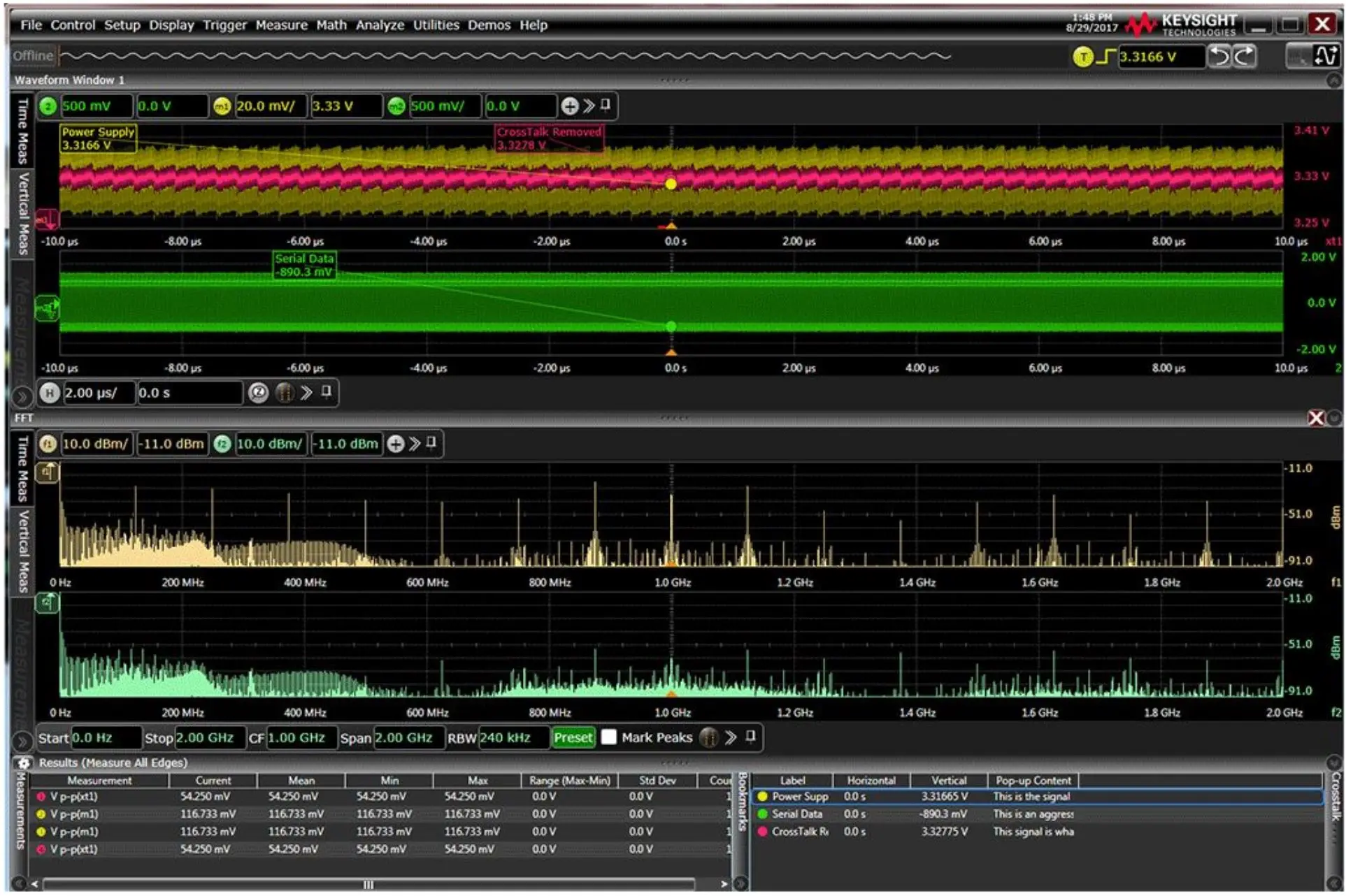 Produktfoto 1 von Keysight Technologies Oszilloskop-Software, Software zur Analyse der Stromintegrität für Infiniium-Reihe