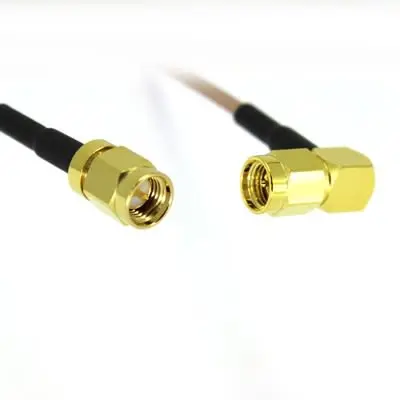 Produktfoto 1 von RS PRO SMA RG316 Koaxialkabel, Abgeschlossen, 50 Ω, 500 mm, Aussen ø 2.5 mm Außen-ø , Braun