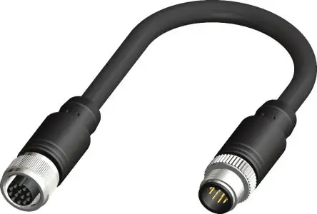 Produktfoto 1 von RS PRO, 12-polig Steuerleitung, M12, Gerade Buchse 8 / M12, Gerade Stecker, Länge 5 m