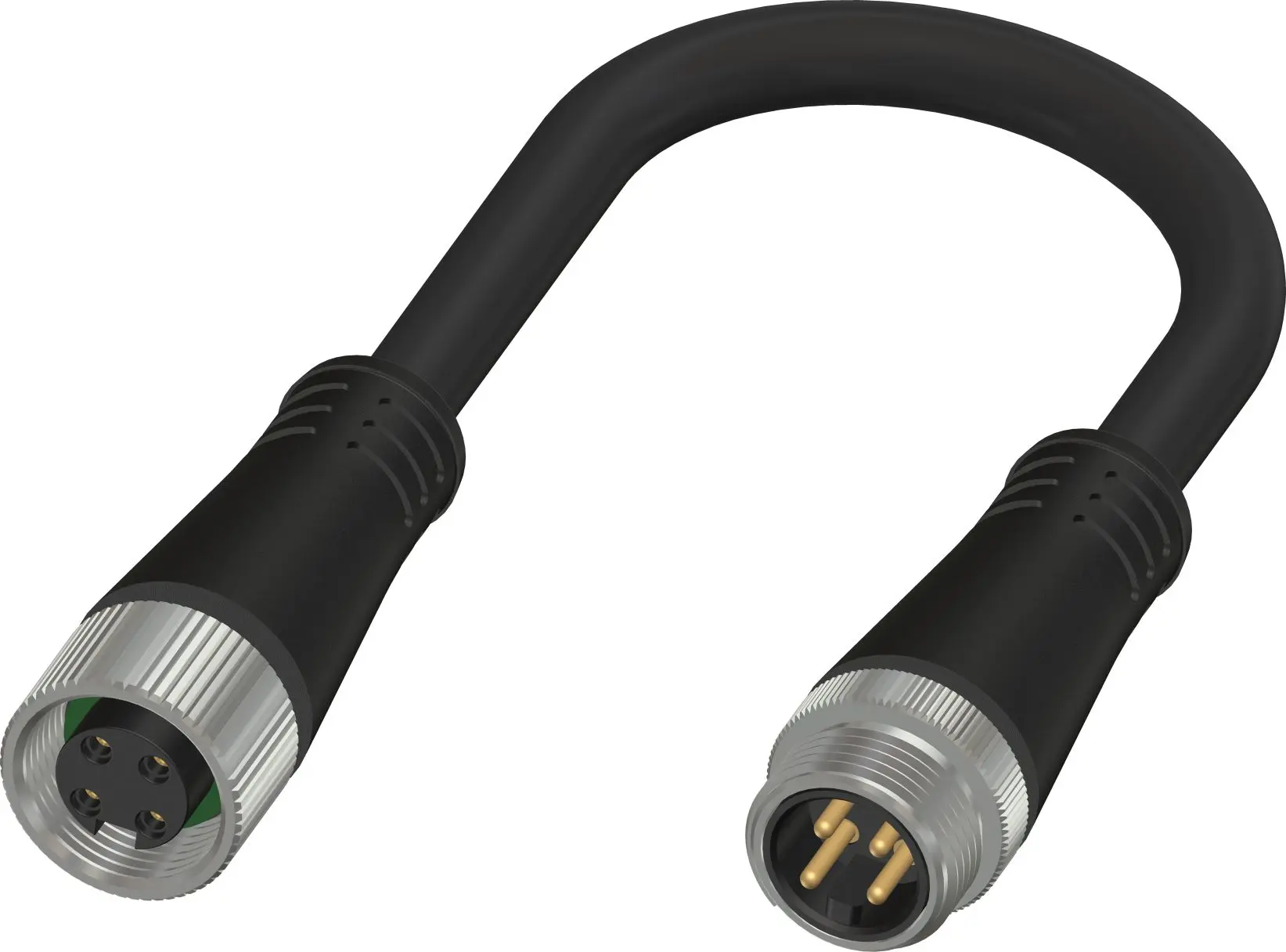 Produktfoto 1 von RS PRO, 4-polig Steuerleitung, 7/8 Zoll Rund, Gerade Buchse 8 / Gerade Stecker, Länge 10 m
