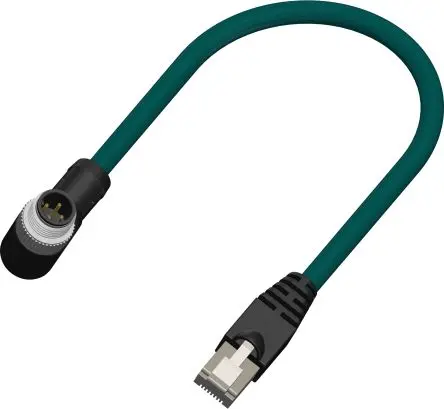 Produktfoto 1 von RS PRO, 4-polig Steuerleitung, M12, Rechtwinklig Stecker 8 / M12, Gerade Stecker, Länge 2 m