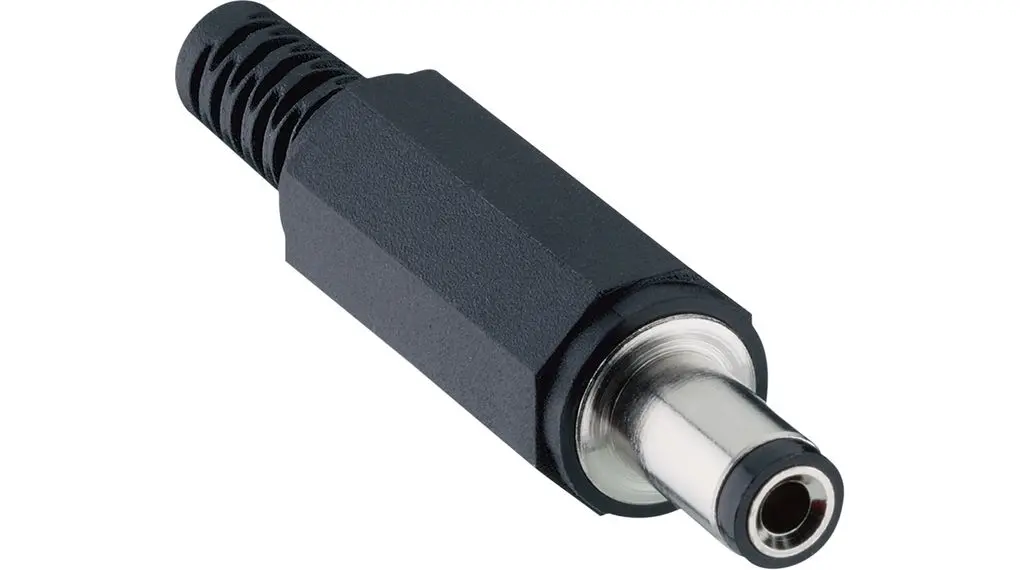 Produktfoto 1 von Lumberg Gerade Gleichstromstecker Nickel 3A 24 V, Innen-Ø 2.5 mm / Außen 5.5 mm Außen-ø , Kabel