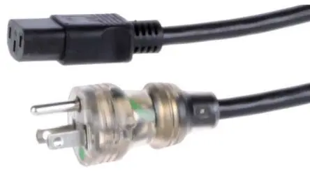 Produktfoto 1 von Feller Netzkabel, A Stecker, B IEC 60320 C13, 3.05 m Schwarz Polyvinylchlorid, 125V