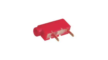 Produktfoto 1 von Schurter 2 mm Buchse Schwarz Buchse für Laborstecker, Kontakt Gold, 50V 10A Leiterplattenstift