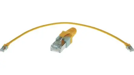 Produktfoto 1 von HARTING 09 47 Cat5e Patchkabel, 4 m, Gelb, A Gerade Stecker, B Gerade Stecker, Polyurethan SF/UTP