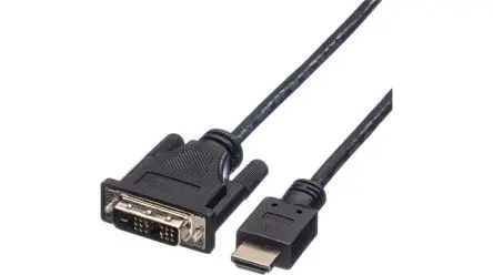 Produktfoto 1 von Roline DVI-Kabel A DVI-D - Stecker B HDMI - Stecker, 1 m Schwarz