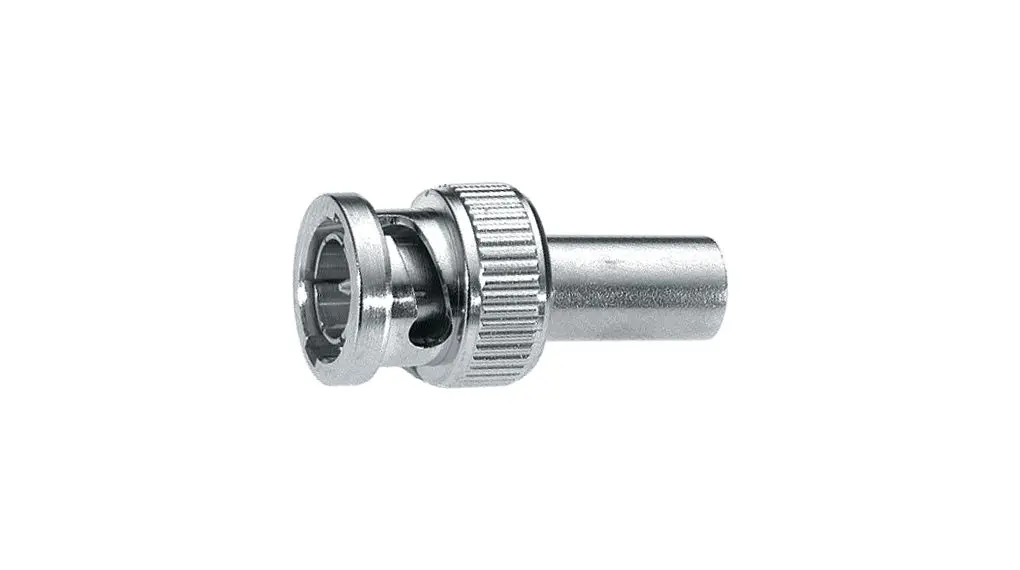 Produktfoto 1 von Huber+Suhner 11_BNC Stecker Koaxialsteckverbinder BNC-Steckverbinder, Kabel, IDC, 50 Ω Crimpbefestigung, 24.7 mm, Gerade