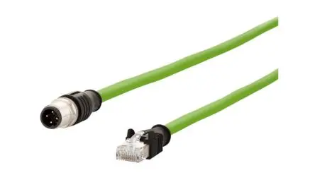 Produktfoto 1 von Metz Connect 142M, 4-polig Verbindungskabel, M12, Gerade Stecker 8 / Gerade Stecker, Länge 1 m