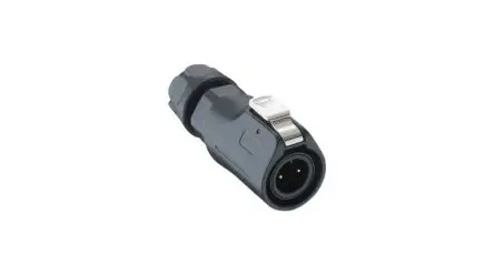 Produktfoto 1 von Lutronic Quicklock Industrie-Rundsteckverbinder Stecker 2-polig Stecker 5A Kabel IP67