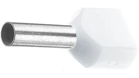 Produktfoto 1 von Vogt Aderendhülse, Stift ø 1.5 mm, Weiß, Polypropylen, 8 mm, 16mm, 20 AWG max.