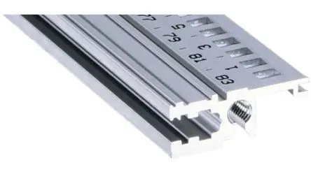 Produktfoto 1 von nVent SCHROFF Leicht Typ L-OD ohne Lippe, Aluminium, 34560, 7.5kg max., 25.5mm breit, 431 mm tief