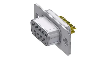 Produktfoto 1 von Deltron Connectors DTS D-Sub-Steckverbinder Gerade, 9-polig, Kabel Buchse, mit Schraubverschluss