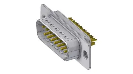 Produktfoto 1 von Deltron Connectors DTS D-Sub-Steckverbinder Gerade, 15-polig, Kabel Stecker, mit Schraubverschluss