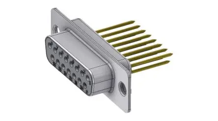 Produktfoto 1 von Deltron Connectors DTS D-Sub-Steckverbinder Gerade, 15-polig, Kabel Buchse, mit Schraubverschluss