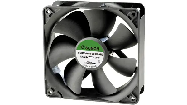 Produktfoto 1 von Sunon dc-Axiallüfter, 24 VDC / 10.5W, 120 x 120 x 38mm, 243.5m³/h