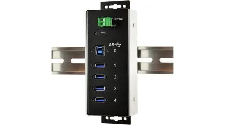 Produktfoto 1 von Exsys, USB 3.0 USB-Hub, 4 USB Ports, USB, Anschlussstecker T: 44 mm H: 112 mm B: 63mm