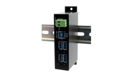 Produktfoto 1 von Exsys, USB 3.0 USB-Hub, 4 USB Ports, USB, Busbetrieben T: 67.4 mm H: 114.6 mm B: 26mm