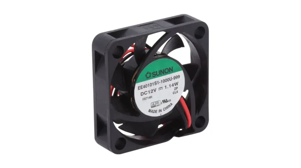 Produktfoto 1 von Sunon dc-Axiallüfter, 12 VDC / 1.14W, 40 x 40 x 10mm, 8.2cfm