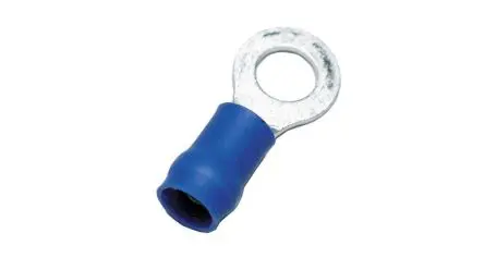 Produktfoto 1 von JST Ringkabelschuh, Isoliert 14 AWG, Vinyl, Blau, 16 AWG max.AWG, aussen ø 8.5 mm, innen ø 4.3 mm, M4
