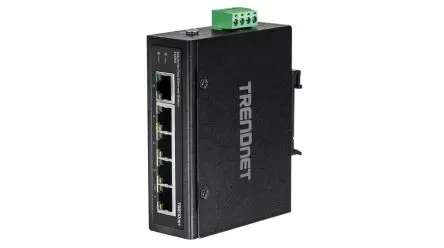 Trendnet TI Industrial-Ethernet-Switch / 10Mbit/s, 100 Mbit/s, 1000 Mbit/s 5, DIN-Hutschiene, Wand, 12 to 56 V dc