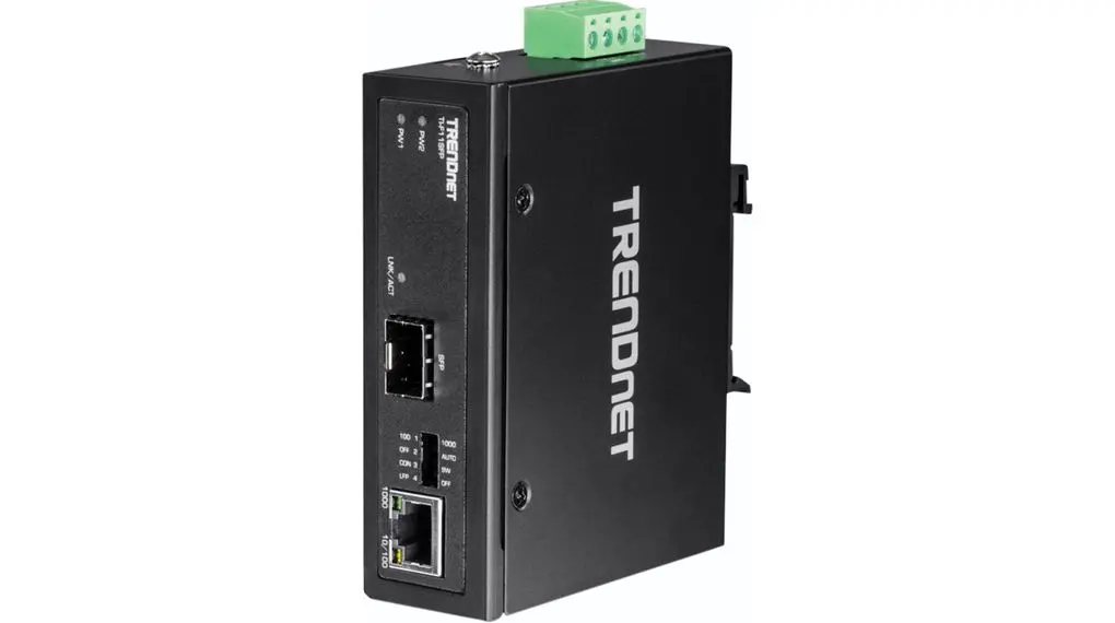 Produktfoto 1 von Trendnet Medienkonverter 1000Mbps, Voll-Duplex, Halb-Duplex, Multimodus 80 km 2000 Mbps, Anschluss: RJ45