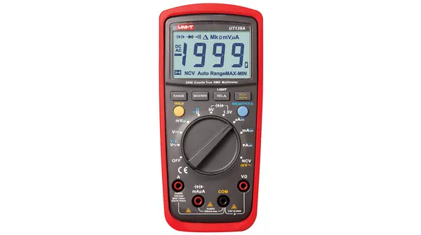 Produktfoto 1 von UNI-T UT139A Tragbar LCD Digital-Multimeter, CAT III 600 V ac / 10 A 10 A, 20 mΩ