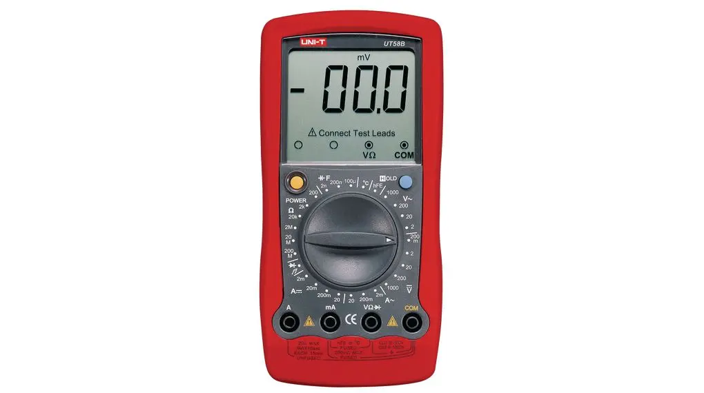 Produktfoto 1 von UNI-T UT58B Tragbar Digital-Multimeter 750 V ac / 20 A ac 20 A dc, 200 mΩ 0.2 V dc