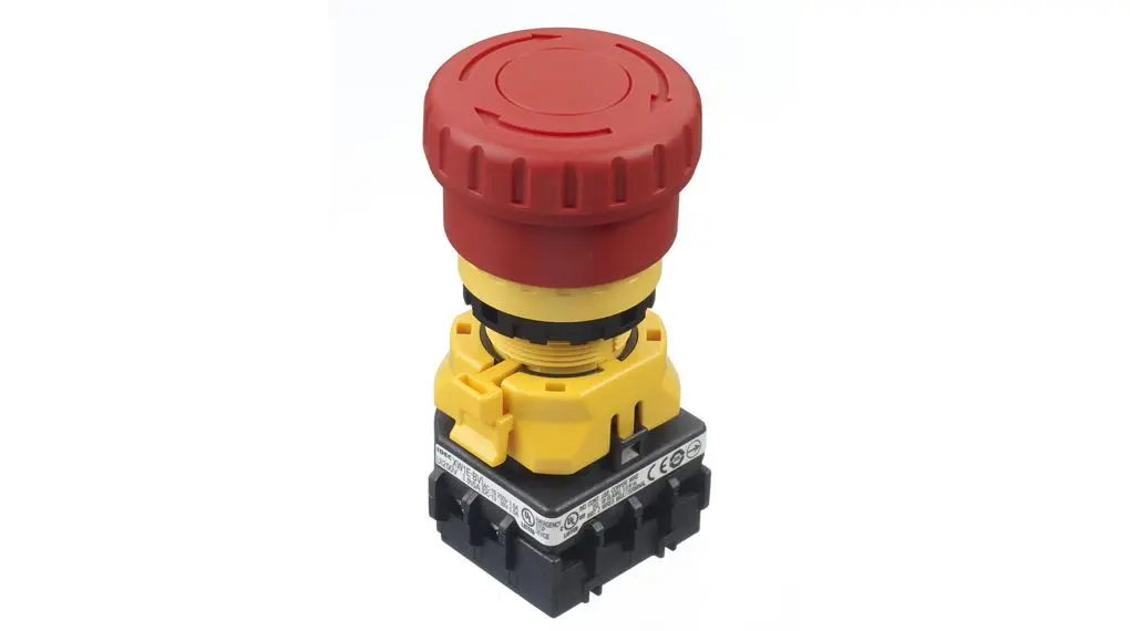 Produktfoto 1 von Idec XW Not-Aus-Drucktaster, Panel, Ø 22 mm, 1 Schließer, 3 Öffner IP65, Zugentriegelung