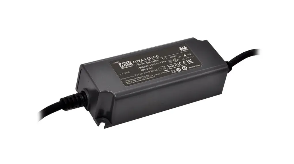 Produktfoto 1 von MEAN WELL Steckernetzteil 60W, 90 to 264V ac, 24V / 2.5A