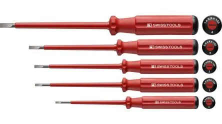 Produktfoto 1 von PB SWISS TOOLS Schraubendrehersatz Geschlitzt, 5-teilig Geschlitzt