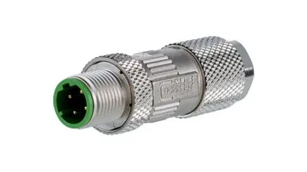 Produktfoto 1 von Metz Connect M12 Industrie-Rundsteckverbinder Stecker 4-polig Stecker 1A Kabel IPX7