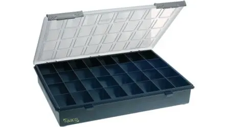 Produktfoto 1 von Raaco Kleinteilebox, Polypropylen Blau, 57 mm x 338mm x 260 mm