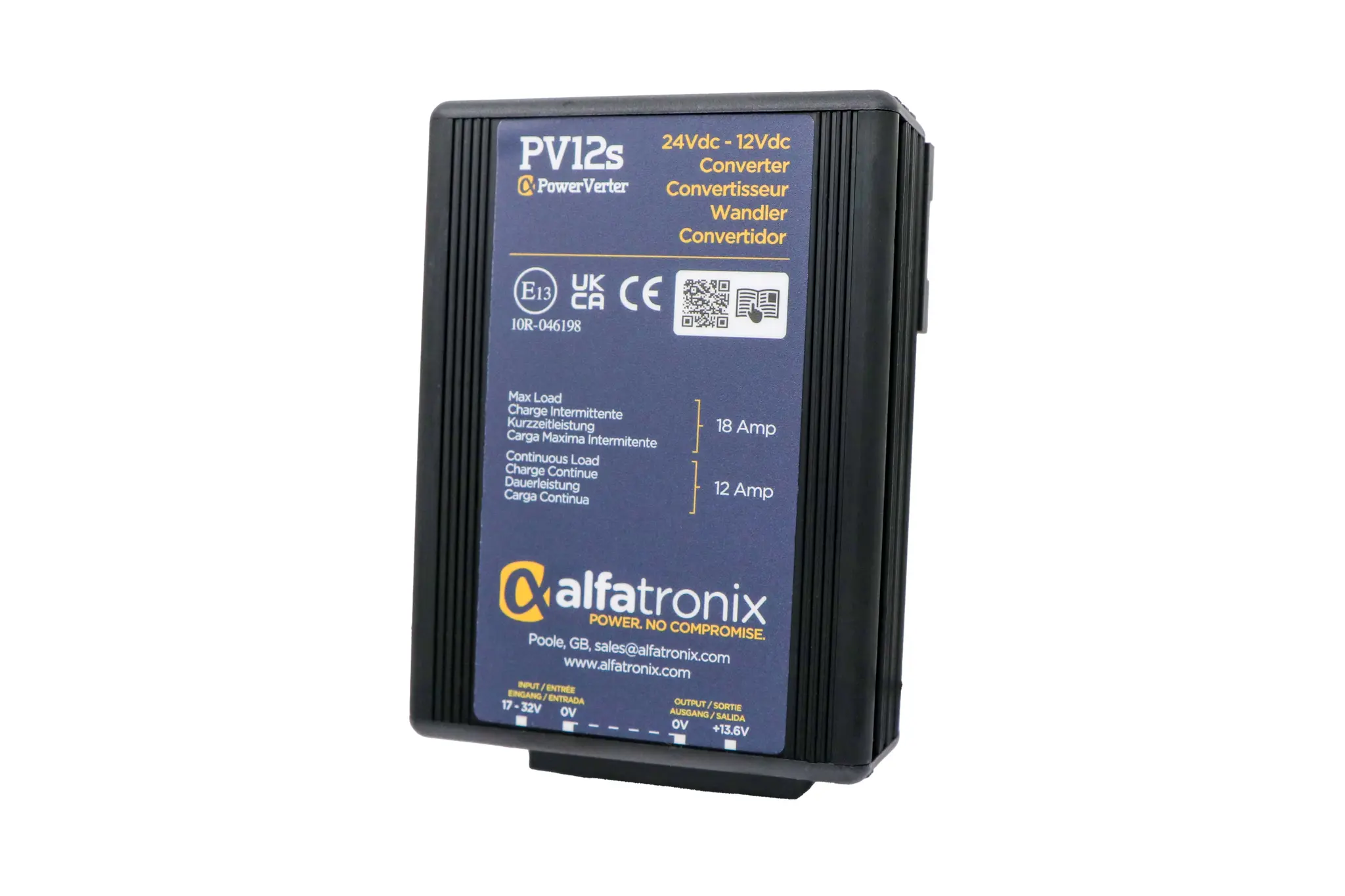 Produktfoto 1 von Alfatronix PV DC/DC-Wandler 144W 12 IN, 13.6V dc OUT / 18 Clip-Befestigung