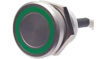 Produktfoto 1 von APEM Piezo-Schalter Natur 200mA 1 Schließer Litzendraht Beleuchtet IP68 ATEX