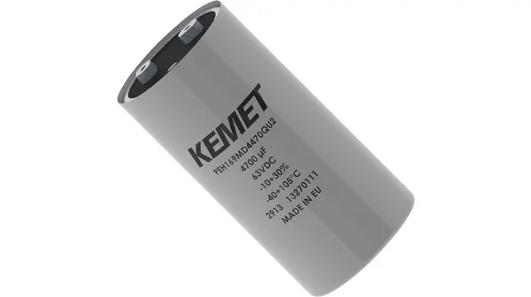 Produktfoto 1 von KEMET, Schraub Aluminium-Elektrolyt Kondensator 22000μF / 63V dc