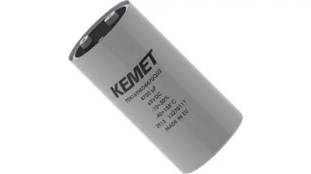 Produktfoto 1 von KEMET PEH169 Schraubanschlussklemme Kondensator 22000 μF ±20 % / 63V dc, Ø 50 mm x 105 mm, 85 °C