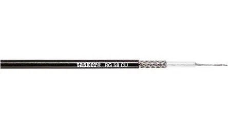 Produktfoto 1 von Tasker RG58C/U Koaxialkabel, Verlegekabel, 50 Ω, 100 m, Schwarz
