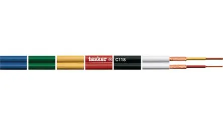 Produktfoto 1 von Tasker Audiokabel 2-adrig 2 x 0.14 mm², Außen-ø 1.4 mm Außen-ø Schwarz, L. 100 m