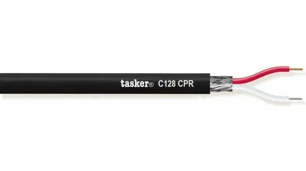 Produktfoto 1 von Tasker Audiokabel 2-adrig 0.35 mm², Außen-ø 6.1 mm Außen-ø Schwarz, L. 100 m