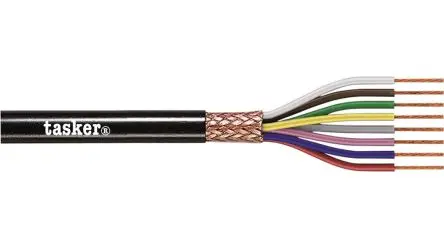 Produktfoto 1 von Tasker Mehrkern-Industriekabel 0.25 mm² 100 m Ø 7.5 mm Polyvinylchlorid isoliert Schwarz