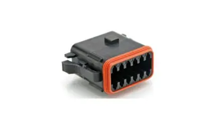 Produktfoto 1 von Amphenol Industrial AT Serie Crimp-Gehäuse Thermoplast, Buchse, Gerade, 20AWG, 12-polig, Kfz-Steckverbinderzubehör