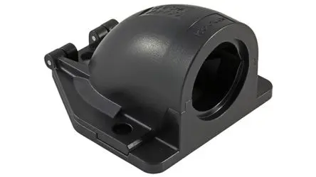 Produktfoto 1 von Icotek CONFIX Polycarbonat Kabelrohr Befestigung Schwarz Schwarz-Finish IP54