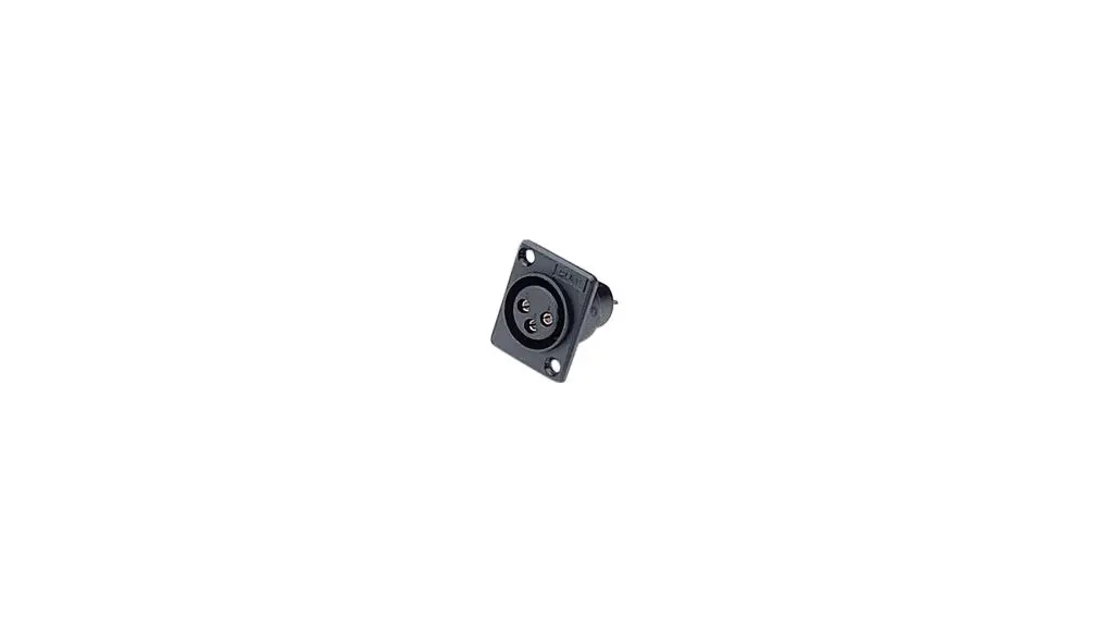 Produktfoto 1 von Cliff Electronics Gerade 3-polig Panel Buchse Silber auf Nickel Schwarz XLR-Steckverbinder, 250 V ac