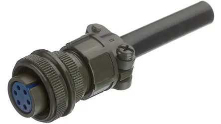 Fujikura, DMS Kupferlegierung MIL-Spec Rundsteckverbinder Gerade, 4-polig, 200V ac, Kabel, Gehäuse 14 mm Buchse,